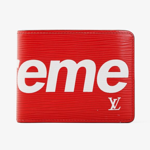 Louis Vuitton X Supreme Slender Red Epi Leather Billfold Wallet - Picture 2 of 9